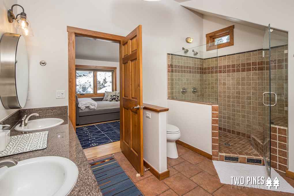 Upstairs En Suite with Spacious Shower & Double Vanity