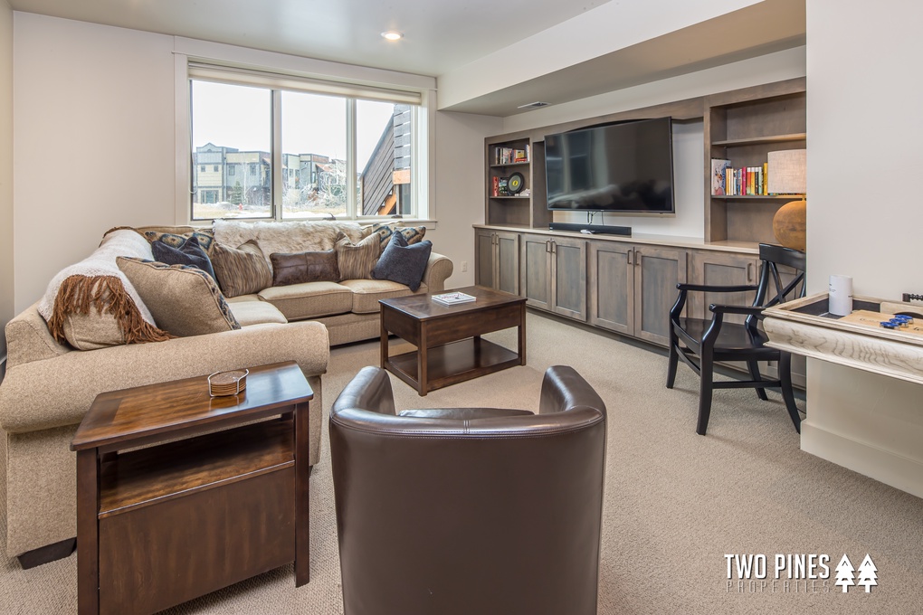 Lower Level Family Room with TV