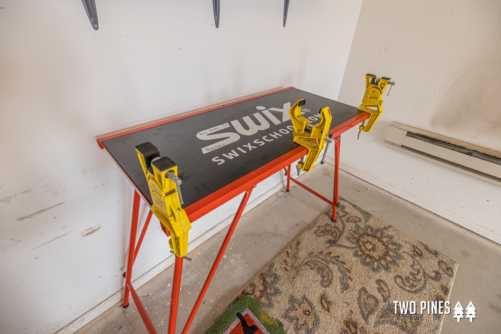 Swix ski tuning bench available to use through your stay