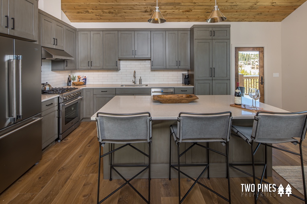 Beautiful Modern Kitchen with Bar Style Seating for 3