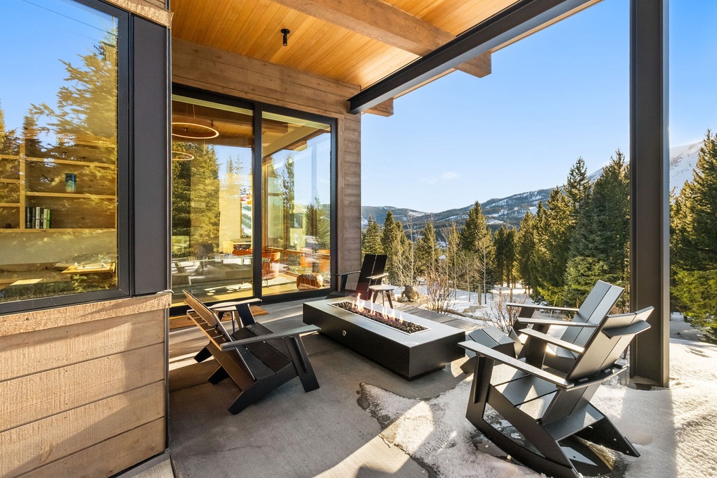 Private Deck w. Gas Fire Pit (from Living Room right)