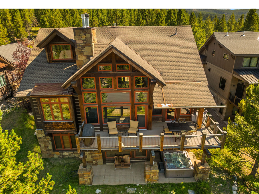 Rear Aerial View of Private Deck