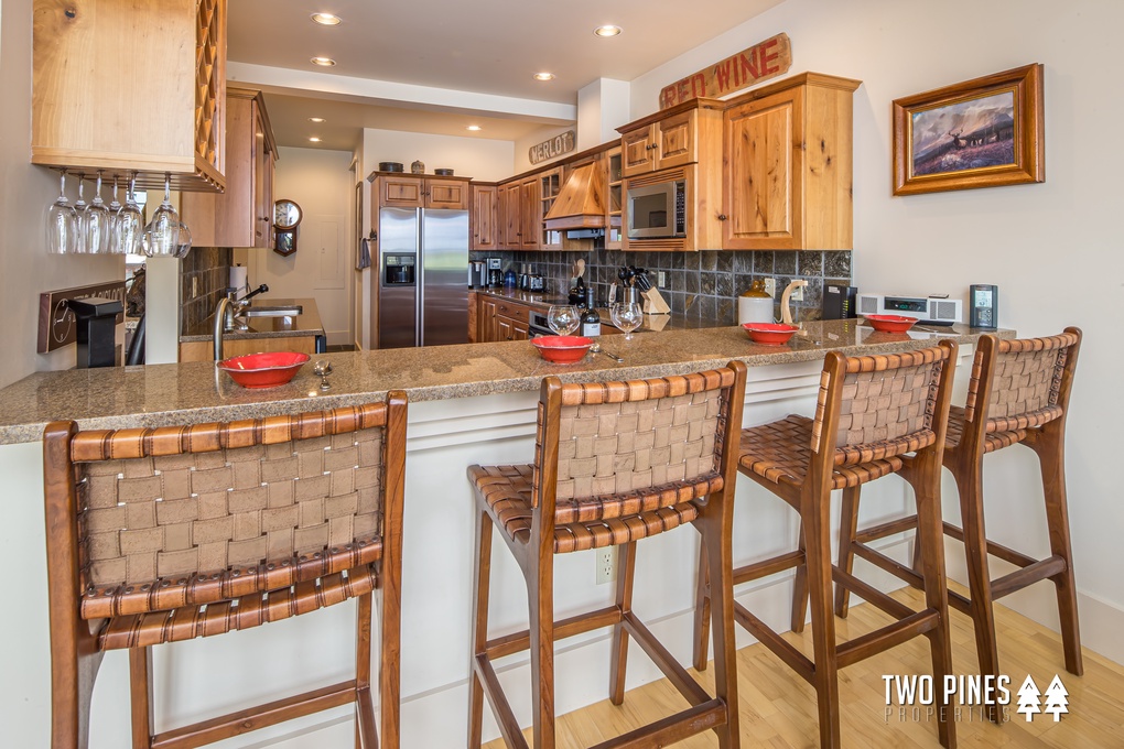 Kitchen with Bar Seating for 4