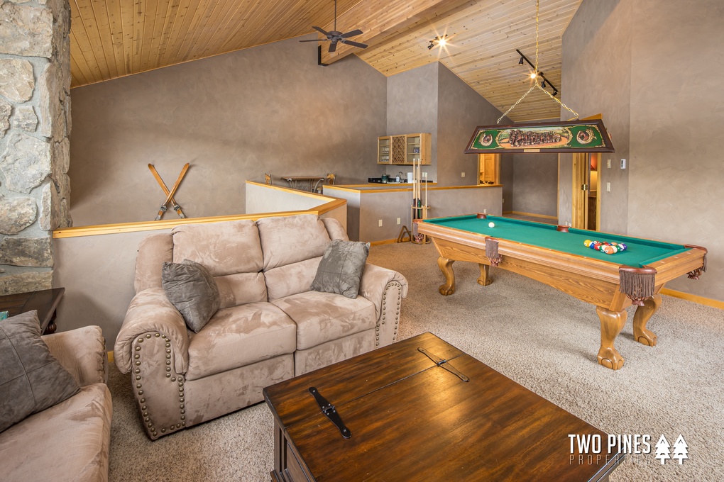 Loft Area with Billiards Table