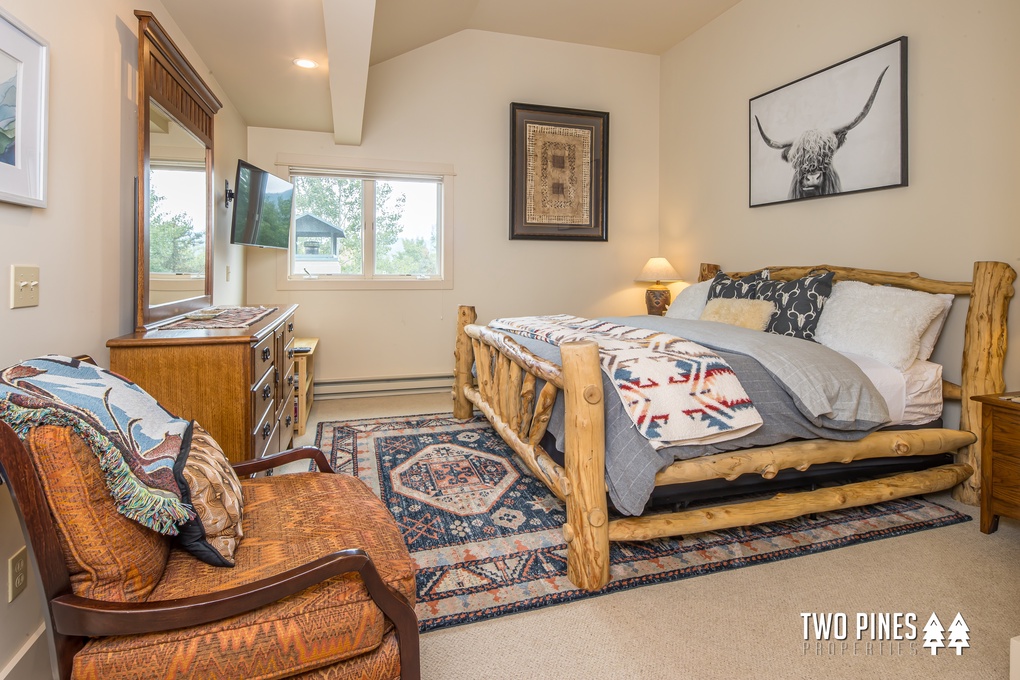 Upper Level Primary Bedroom with King Bed