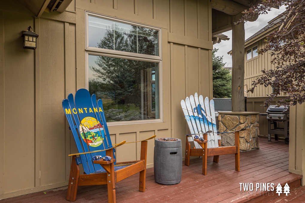 Back Porch Seating & Gas Grill