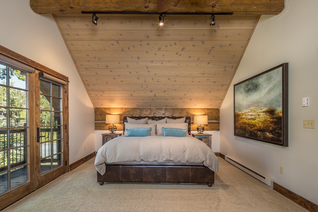 Upstairs Primary Bedroom w/ Private Deck