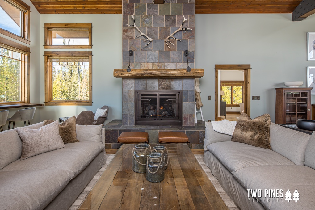 Cozy up by the Fireplace after a Long Day on the Slopes