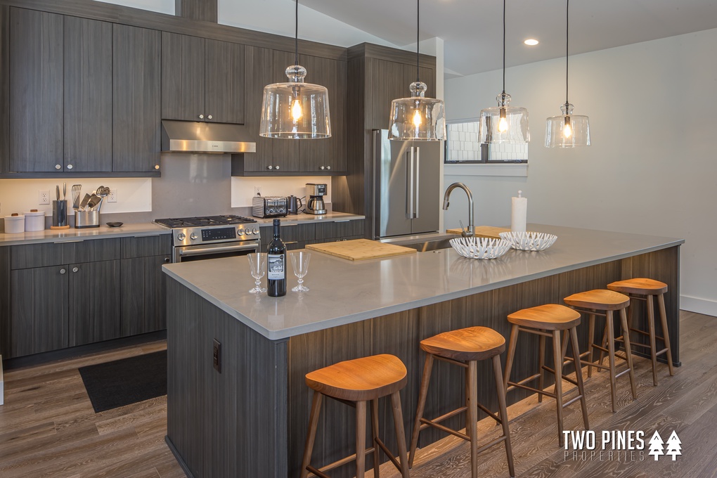 Kitchen with Bar Seating for 5