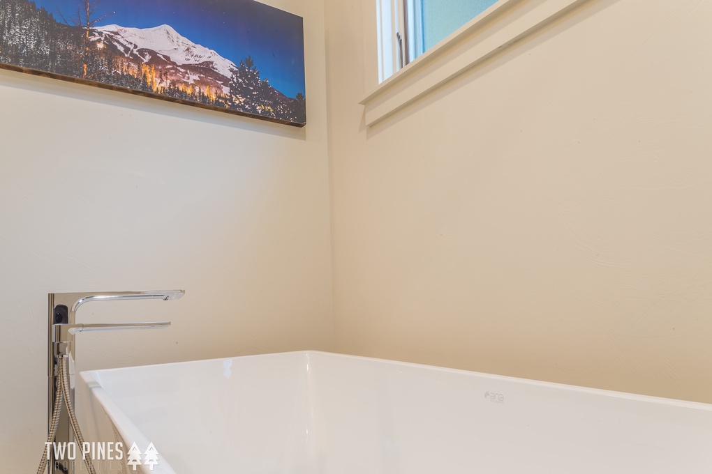 Soak in the tub after a long day on the slopes