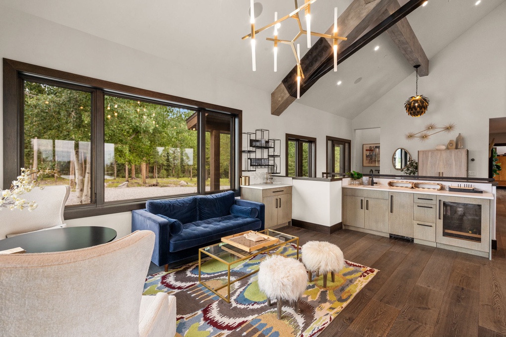 Bar area with Ice Maker and Mini Fridge