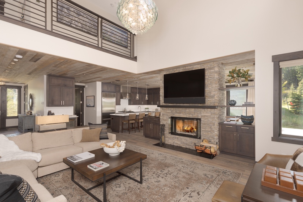 Living Room With a Fireplace