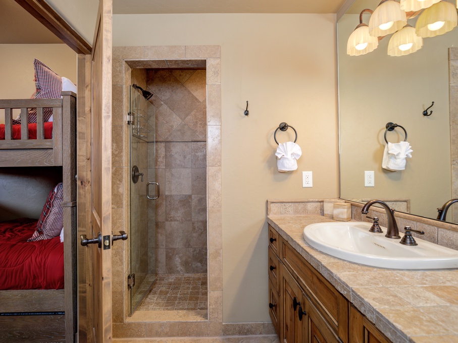 Bunk room bathroom