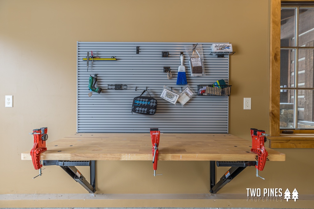 Tool Bench Located in Garage