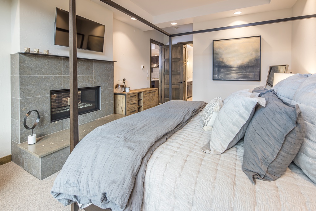 Primary Bedroom with Gas Fireplace