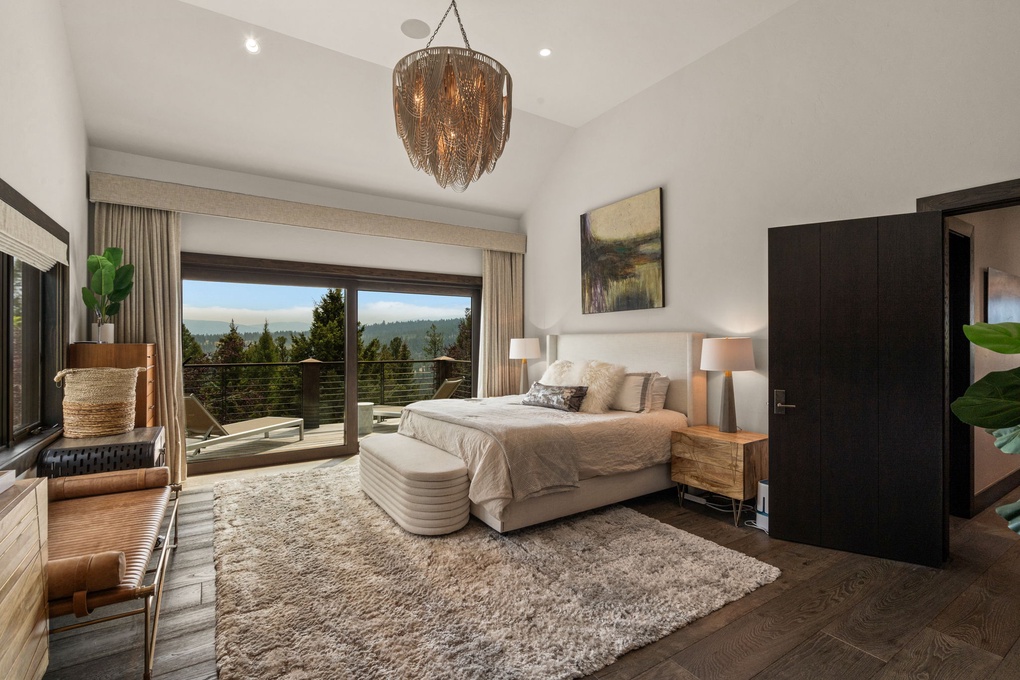 Primary Bedroom with Balcony and En-Suite Full Bath