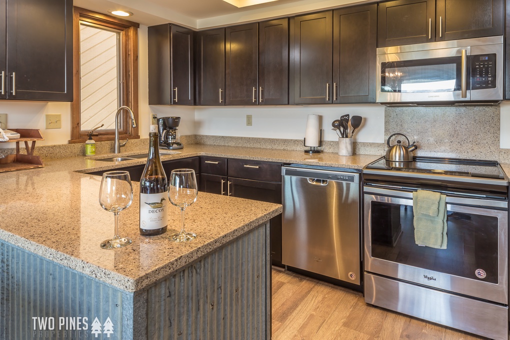 Newly Remodeled Kitchen with Stainless Steel Appliances