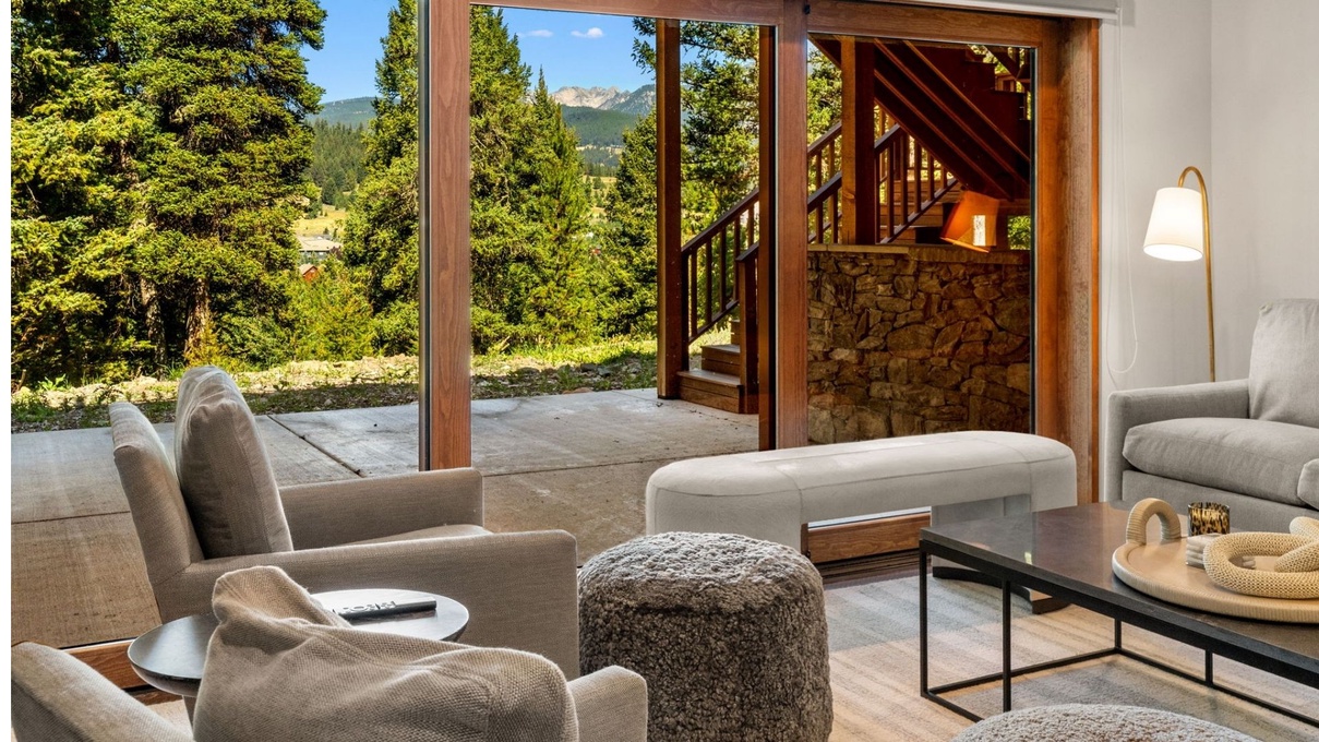 Living Room With Hot Tub Access