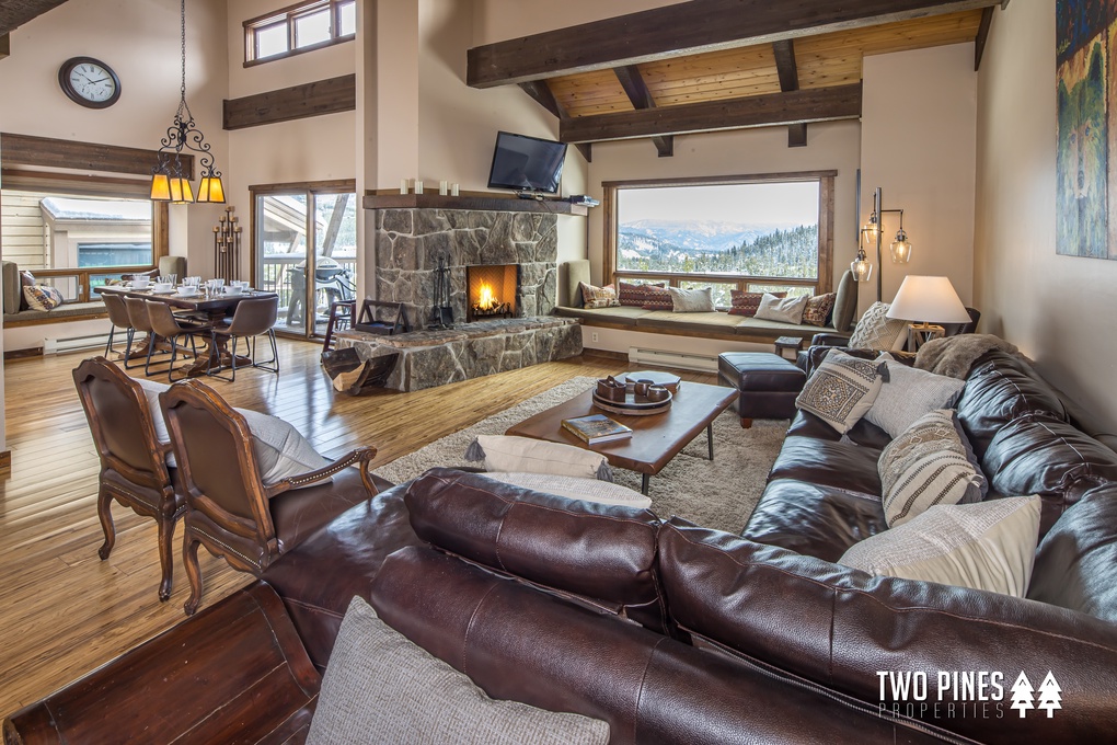 Main Living Area with Fireplace and Scenic Views