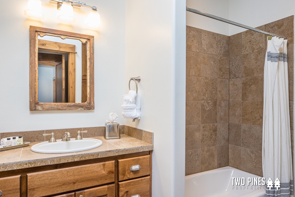 Lower Level Full Bath- Single Vanity and Tub/Shower Combo