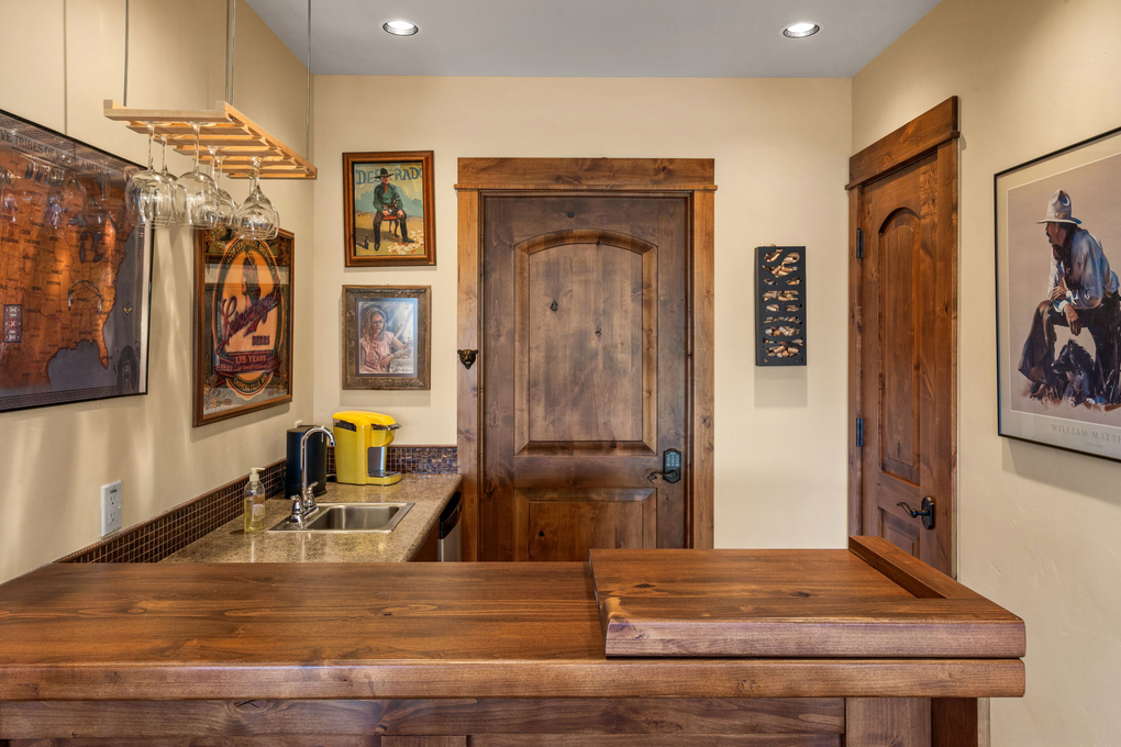 Bar w/ Mini Fridge in Den