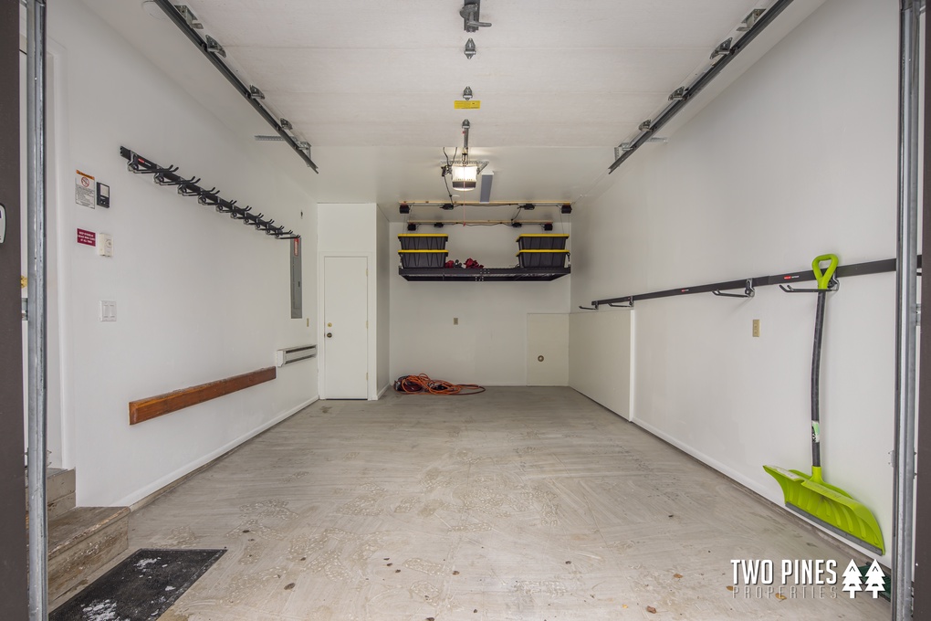 Heated 1 Car Garage with Ski Storage