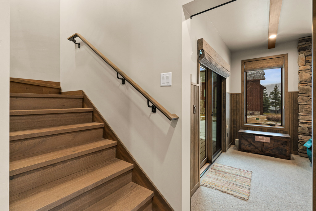 Access to Hot Tub and Stairs to Main Floor
