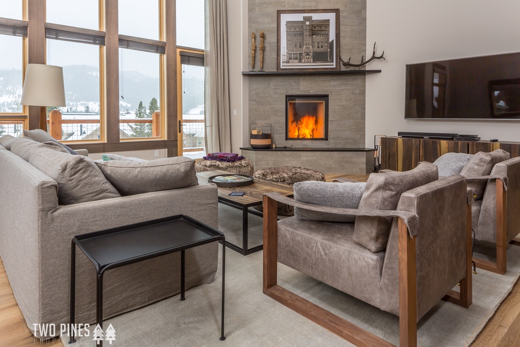 Main Living- Terrific Views, Wood Burning Fireplace and TV