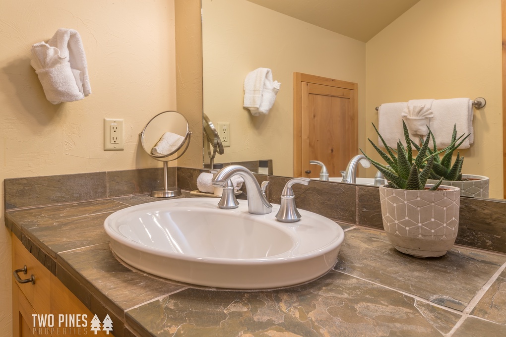 Main Level Primary En Suite Bathroom with New Countertops