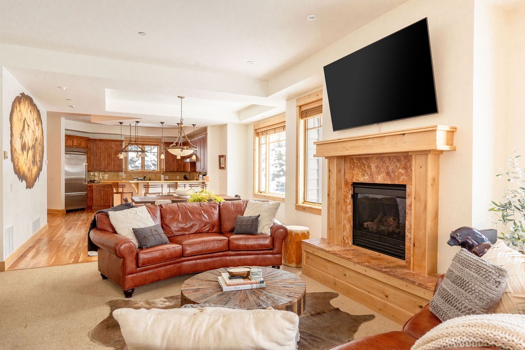 Living Area with Fireplace