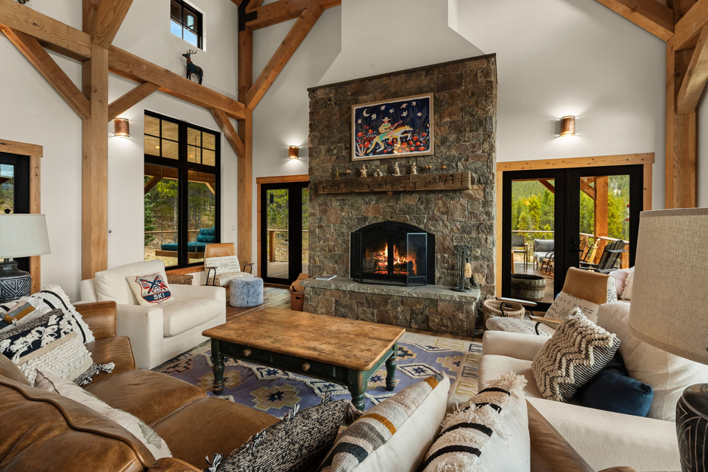 Open Concept Main Living Area With Deck Access