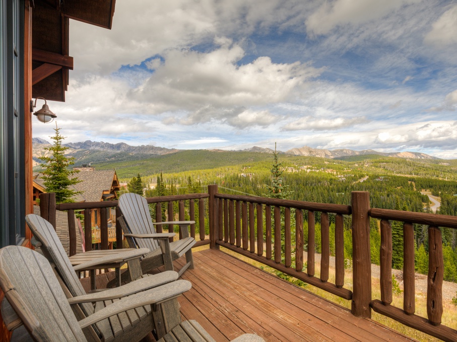 Deck with seating and views