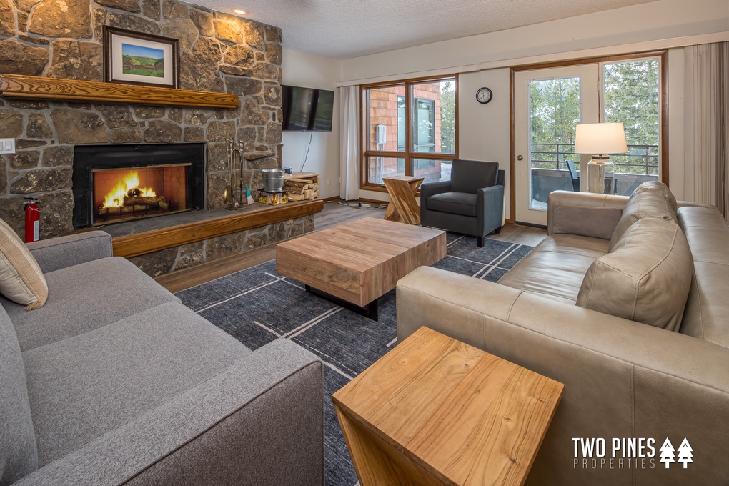 Cozy Living Area with Fireplace.