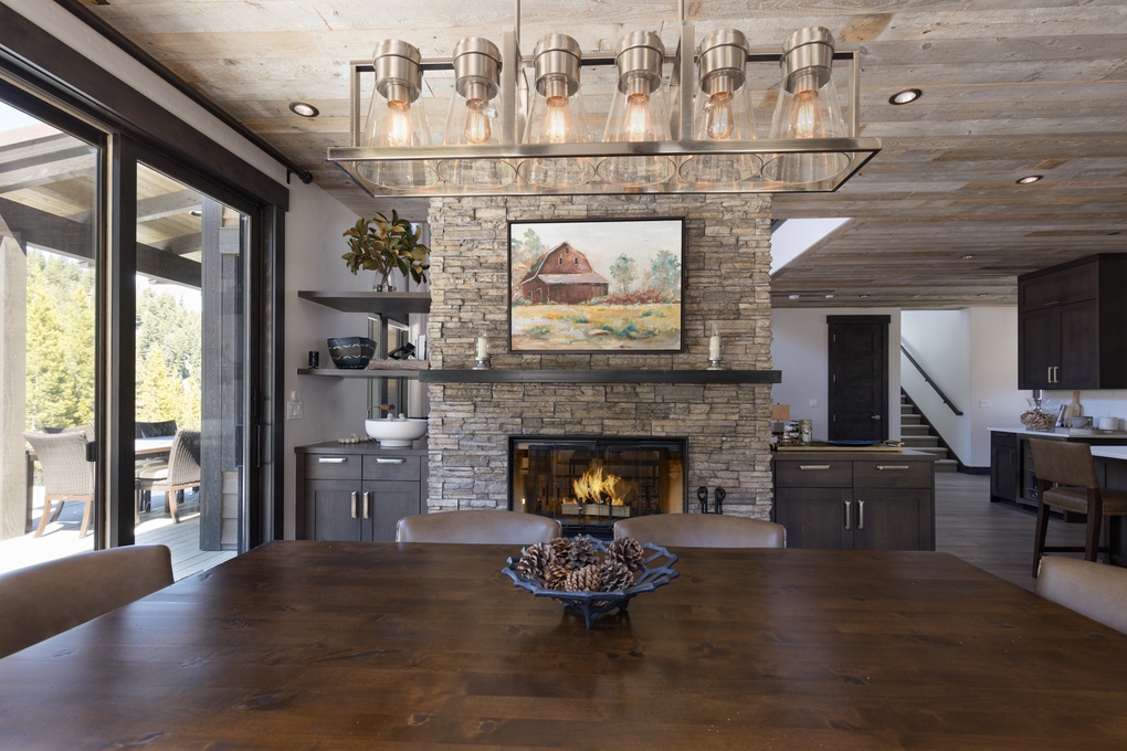 Dining Room with Shared Fireplace