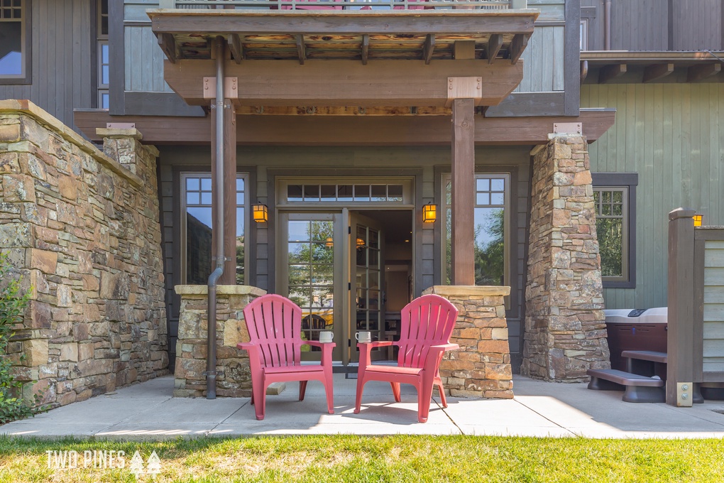 Back Patio with Outdoor Seating & Gas Grill