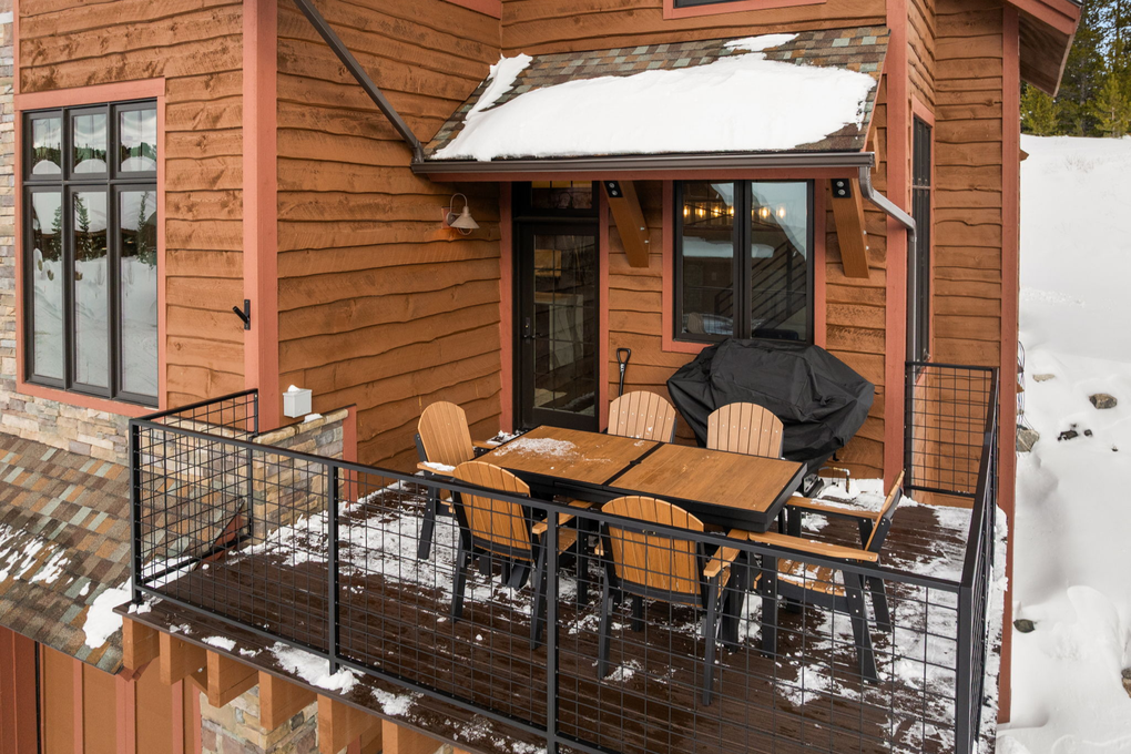 Private Balcony from Dining Area with Seating and Grill (second floor)