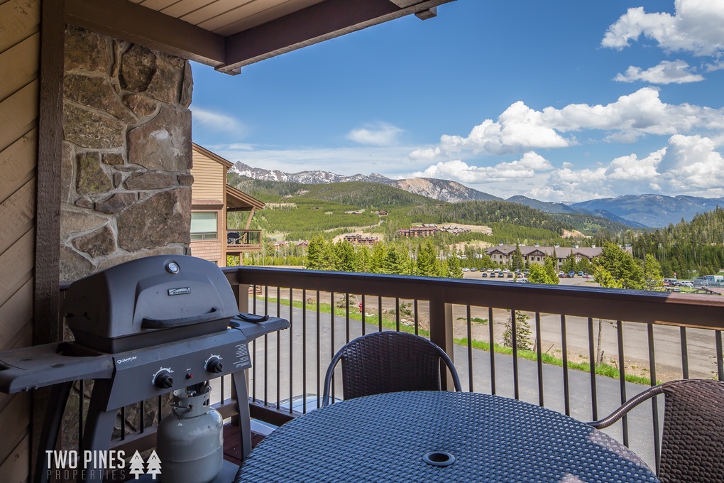 Front Porch with Scenic Views of Andesite Mtn. & Seating for 3