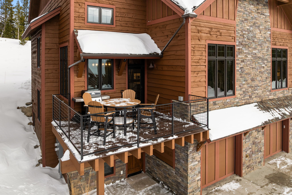 Private Balcony from Dining Area with Seating and Grill (second floor)