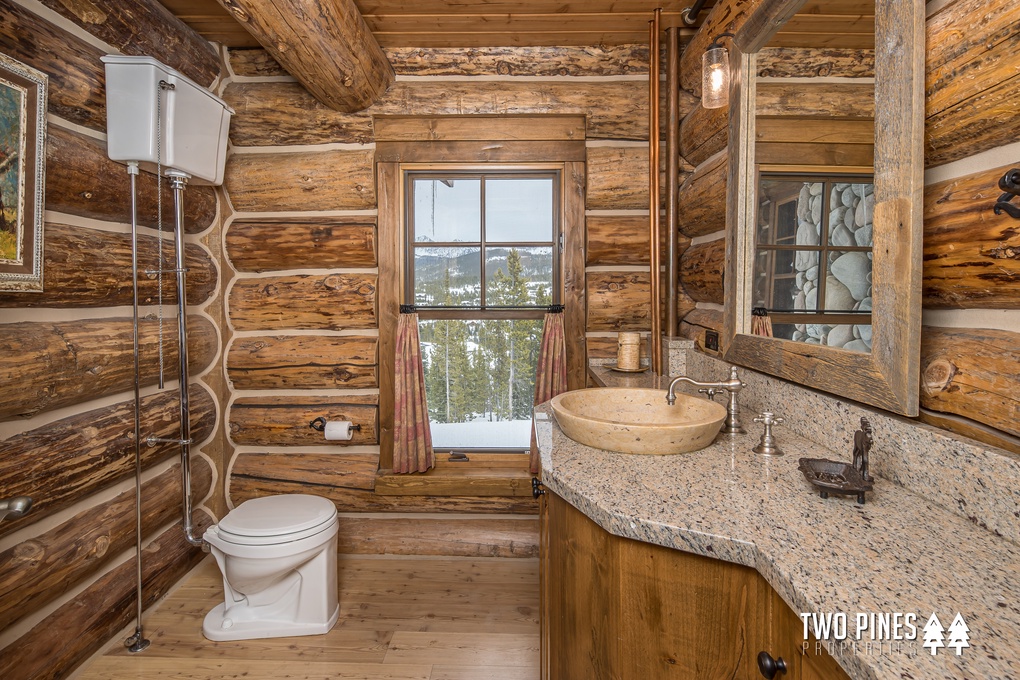 Main Floor Half Bath with Victorian Style Toilet