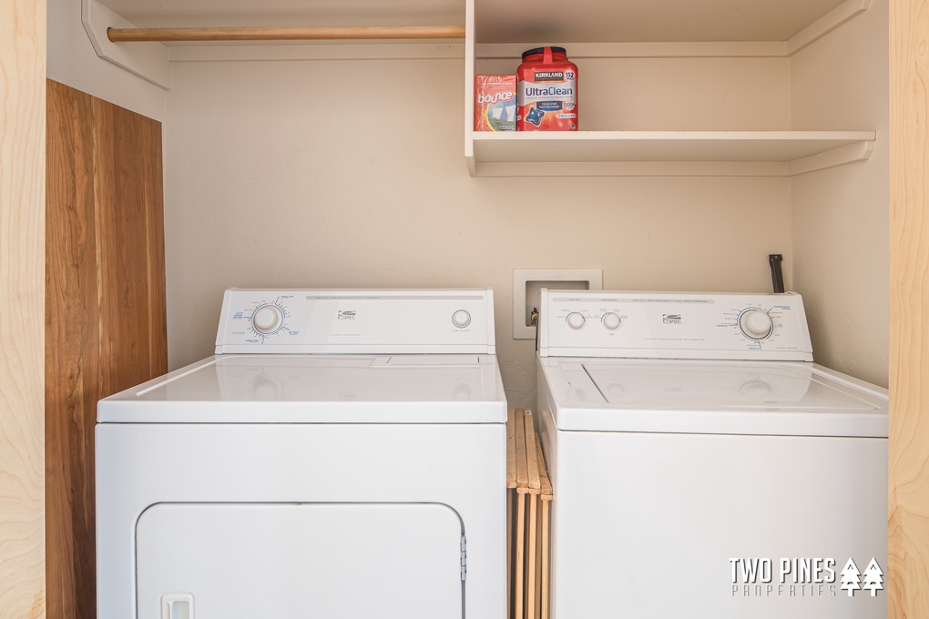 Washer & Dryer in Upstairs Hallway