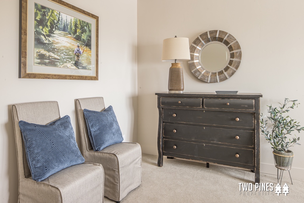 Dresser and Seating in King Bedroom