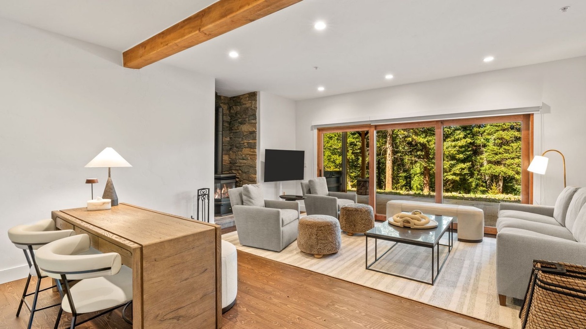 Lower Living Room and Work Space