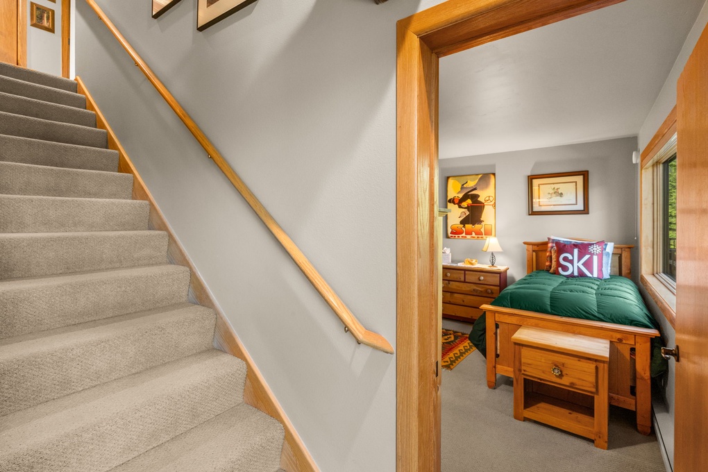 Guest Bedroom 2 (main floor) and Stairs Up