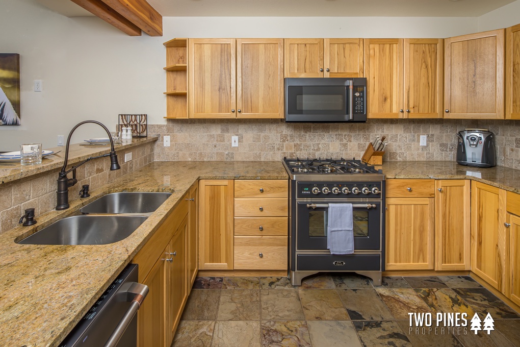 Kitchen with New Stainless Steel High End Appliances