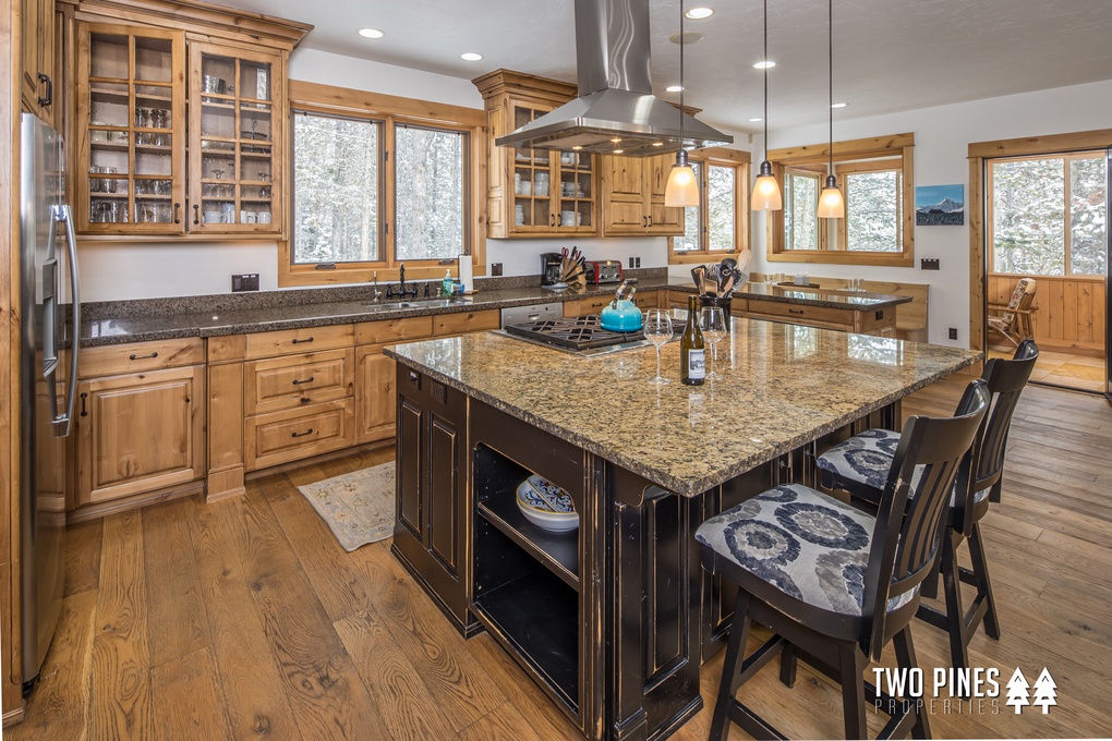 Kitchen with bar seating