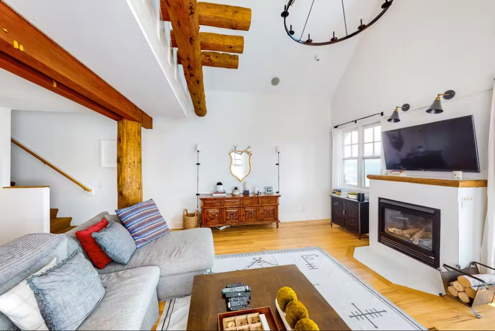 Living Area with Fireplace