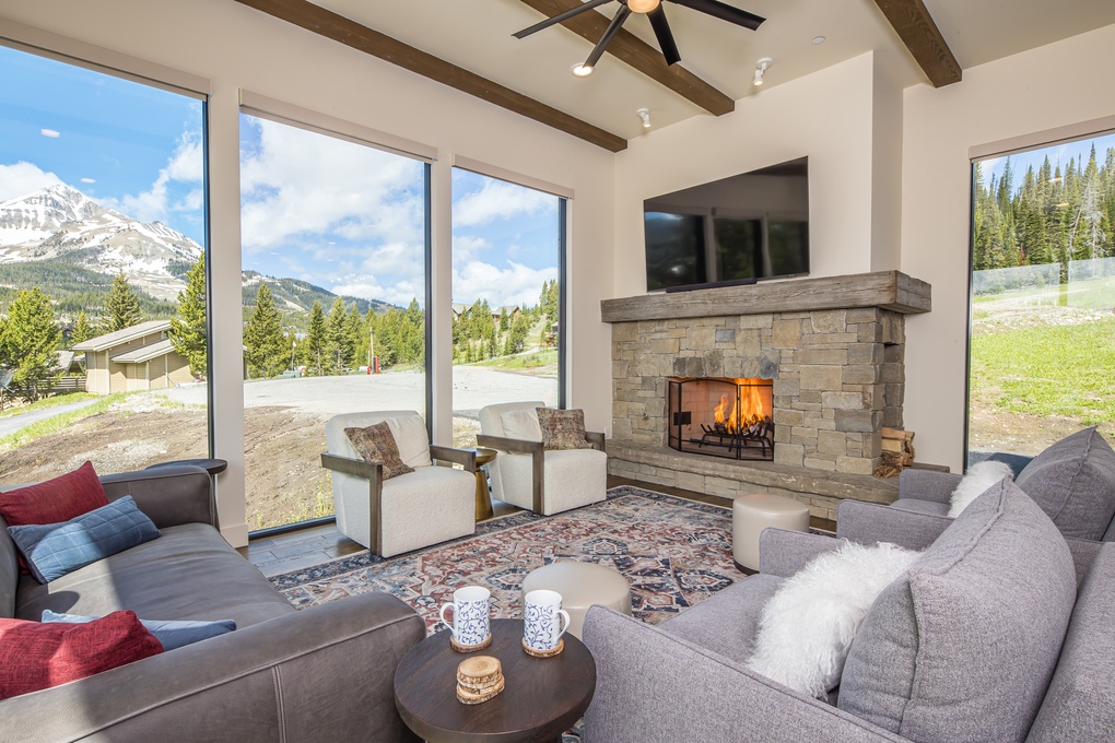 Living Room with Gorgeous Views of Lone Peak
