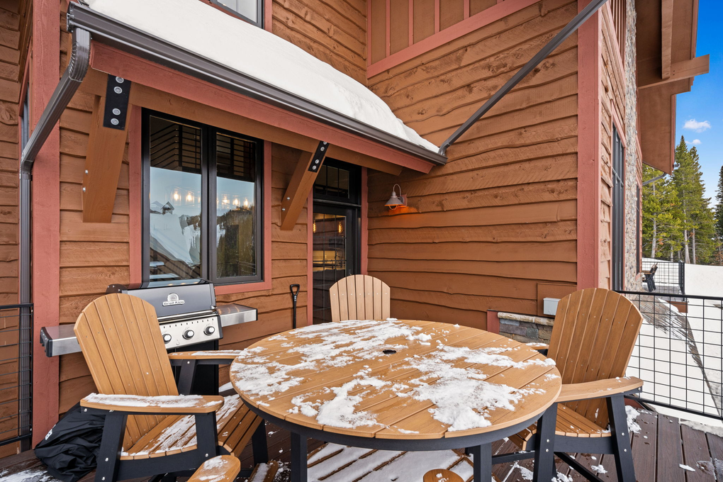 Private Balcony from Dining Area with Seating and Grill (second floor)