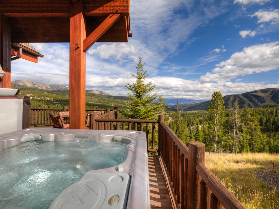 Hot tub with stunning views.