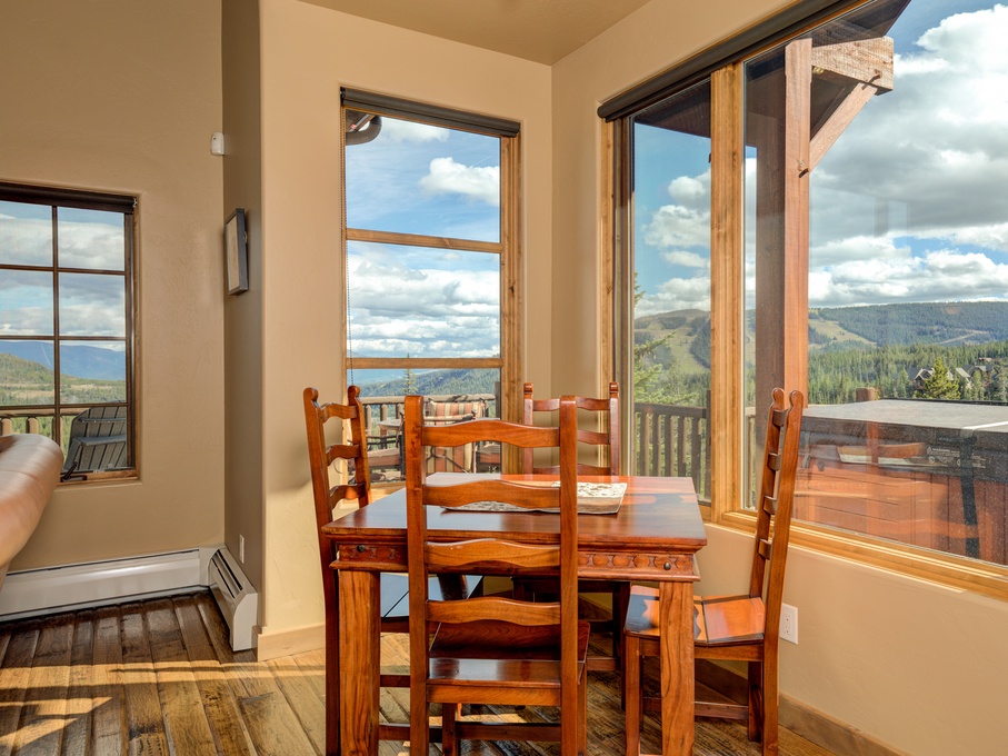 Breakfast table with stunning views